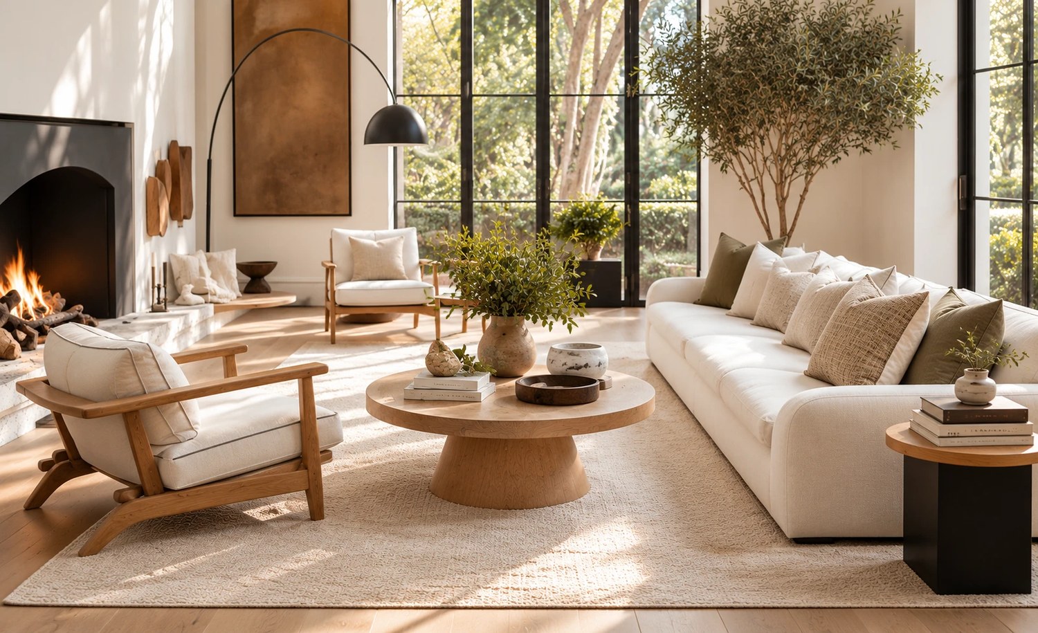 A bright, thoughtfully furnished living room
